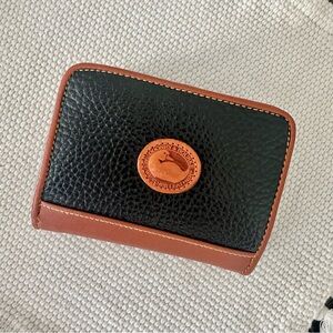 Brand New Dooney & Bourke Black and Tan Leather Wallet